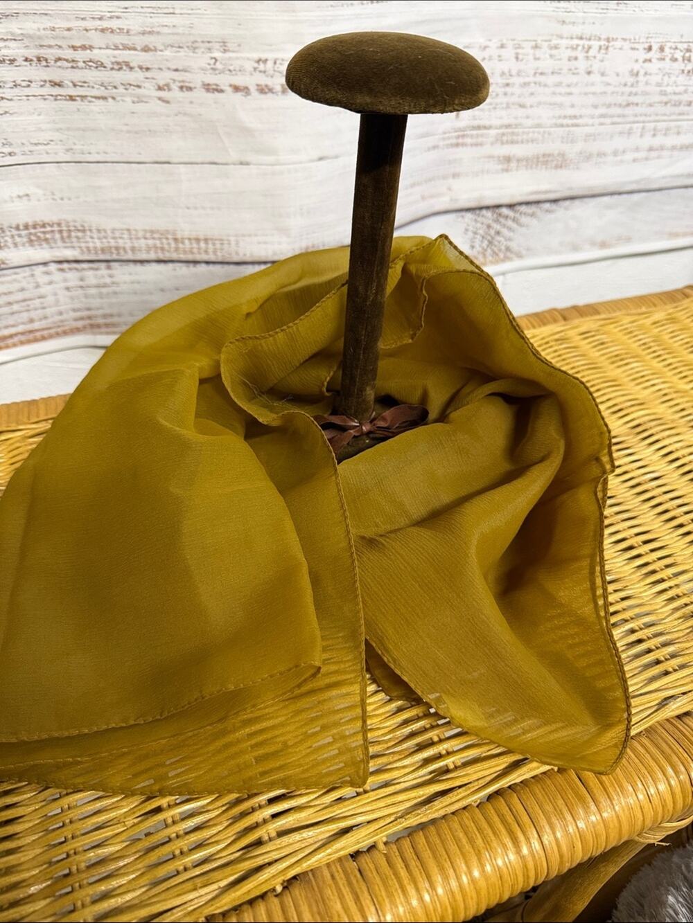 Vintage Nylon Scarf Jan C Gold